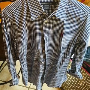 Blue and white Ralph Lauren button down for women